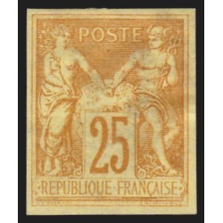 n°92d, Granet non-dentelé, Sage 25c bistre-sur-jaune, neuf * - TB D'ASPECT