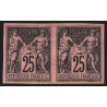 n°97c, Granet non-dentelé, paire, Sage 25c noir-sur-rose, neuf * signé ROUMET