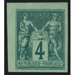 n°63b, Granet non-dentelé, Sage 4c vert-foncé-sur-vert, neuf * - SUPERBE