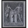 n°83f, Granet non-dentelé, Sage 1c noir-sur-azuré, neuf * avec charnière - TB