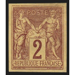 n°85d, Granet non-dentelé, Sage 2c brun-sur-jaune, neuf (*) sans gomme - TTB