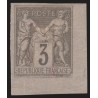 n°87e, Granet non-dentelé, Sage 1887, 3c gris, neuf * - SUPERBE