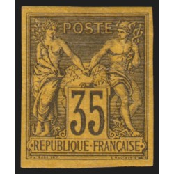 n°93d, Granet non-dentelé, Sage 35c violet-sur-orange, neuf * - TB