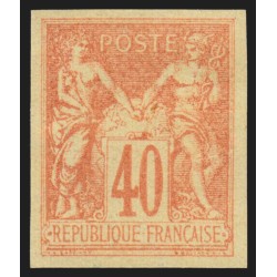 n°94d, Granet non-dentelé, Sage 40c vermillon, neuf (*) signé A.BRUN - TTB