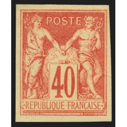 n°94d, Granet non-dentelé, Sage 40c vermillon, Type II, neuf (*) sans gomme TB