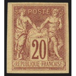 n°96d, Granet non-dentelé, Sage 20c brun-sur-jaune, neuf * - SUPERBE