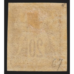 n°96d, Granet non-dentelé, Sage 20c brun-sur-jaune, neuf * - SUPERBE