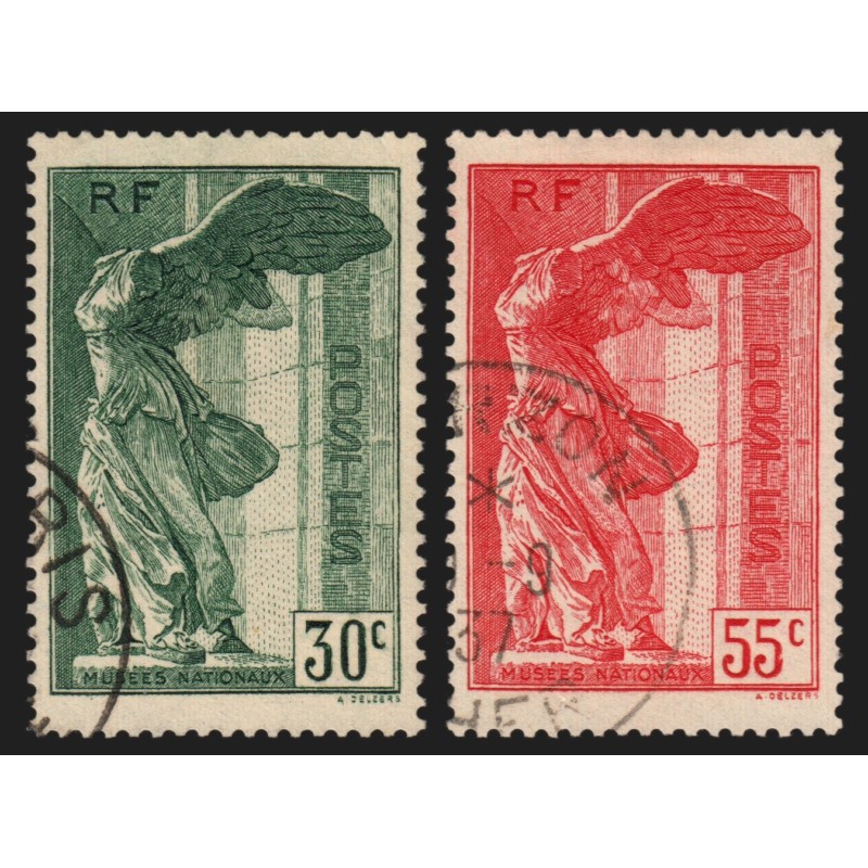 n°354/355, Victoire de Samothrace Musée du Louvre, oblitérés - TB