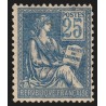 n°114, Mouchon 25c bleu, Type I, neuf * infime trace de charnière - TB D'ASPECT