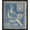 n°114, Mouchon 25c bleu, Type I, neuf * légère trace de charnière - TB