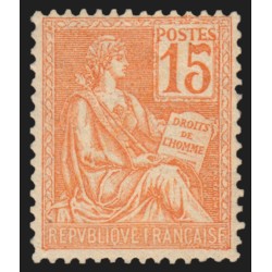 n°117, Mouchon 15c orange, Type II, neuf ** sans charnière - SUPERBE