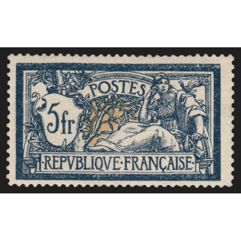 n°123, Merson 5fr bleu et chamois, neuf ** sans charnière - TB
