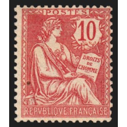 n°124, Mouchon retouché 10c rose, neuf ** sans charnière - B/TB