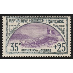 n°152, Orphelins de guerre 1917, 35c+25c ardoise et violet, neuf * - B/TB