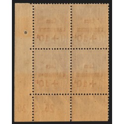n°249, bloc de quatre coin daté 1928, neuf ** sans charnière - TB