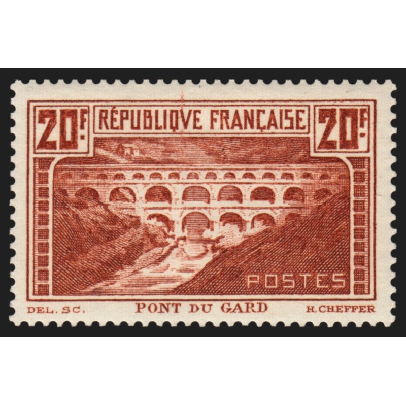 n°262c, Pont du Gard, 20fr chaudron, Type IIA, neuf ** sans charnière - TB