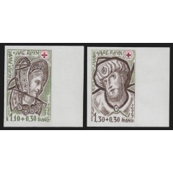 n°2070/2071, non-dentelés bord de feuille, Croix-Rouge 1979, neufs ** - SUPERBE