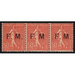 Franchise Militaire, variétés n°6 + 6a + 6b tenant à normal, neufs **/* SUPERBE