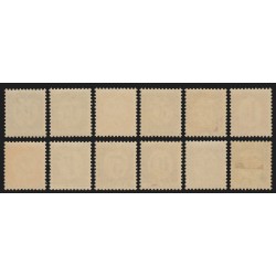 France Libre, timbres-Taxe n°1/12, série complète, neufs * avec charnière - TB