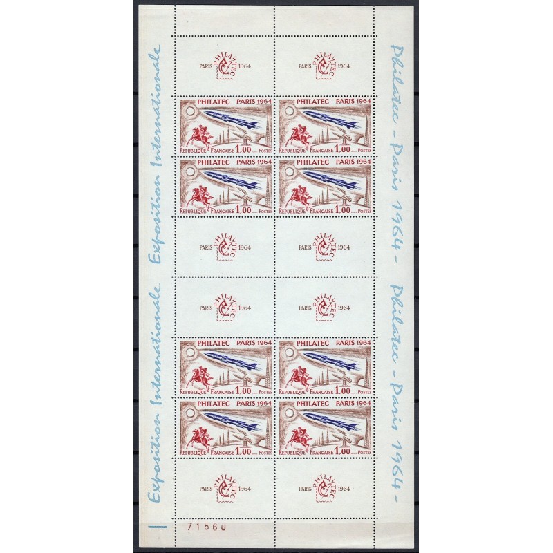 Bloc-Feuillet n°6b, Philatec 1964 numéroté en bas, neuf ** sans charnière - TB