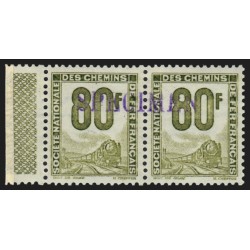 Petits Colis Postaux n°19 surchargé SPÉCIMEN, 80fr olive, neuf ** signé CALVES