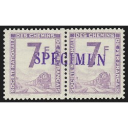 Petits Colis Postaux n°7 surchargé SPÉCIMEN, 7fr mauve, neuf ** signé CALVES