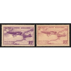 Poste Aérienne n°7, variété de couleur + normal, Louis Blériot, neufs ** - TB