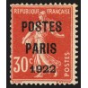 Préoblitérés n°32, POSTES PARIS 1922, neuf (*) sans gomme, signé CALVES - B/TB