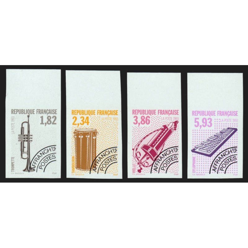 Préoblitérés n°228/231 non-dentelés, série complète 1993, neufs ** - TB