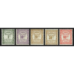 Timbres-Taxe n°43/48 (sauf n°47), neufs ** sans charnière - TB