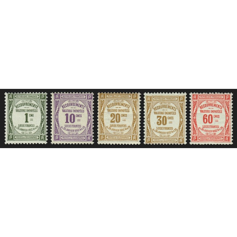 Timbres-Taxe n°43/48 (sauf n°47), neufs ** sans charnière - TB