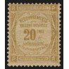Timbres-Taxe n°45a, 20c bistre sur papier GC, 1908, neuf ** sans charnière - TB