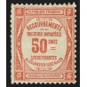 Timbres-Taxe n°47, 50c rouge, 1908, neuf * avec charnière forte - B/TB