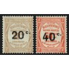 Timbres-Taxe n°49/50, Recouvrements surchargés 1917, neufs * avec charnière TB