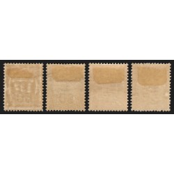 Timbres-Taxe n°51/54, Recouvrements surchargés 1926, série complète, neufs * TB