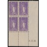 n°309, bloc de quatre coin daté 1936, Statue de la Liberté Bartholdi, neuf **