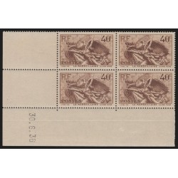 n°315, bloc de quatre coin daté 1936, Marseillaise de Rude, neuf ** - TB