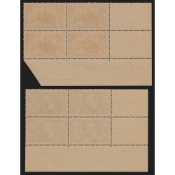 n°318/319, bloc de quatre coin daté 1936, Jean Jaurès, neuf ** sans charnière