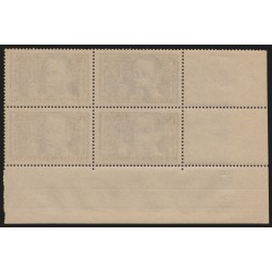 n°333, bloc de quatre coin daté 1936, Louis Pasteur, neuf ** sans charnière TB