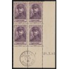 n°455, bloc de quatre coin daté 1940, Maréchal Foch, neuf ** + 1er jour - TB