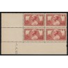 n°456, bloc de quatre coin daté 1940, Joseph-Simon Galliéni, neuf ** - TB