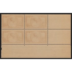 n°456, bloc de quatre coin daté 1940, Joseph-Simon Galliéni, neuf ** - TB