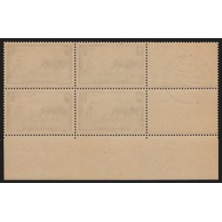 n°457, bloc de quatre coin daté 1940, La femme au labour, neuf ** + 1er jour TB