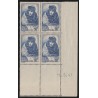 n°461, bloc de quatre coin daté 1941, Georges Guynemer, neuf ** - TB
