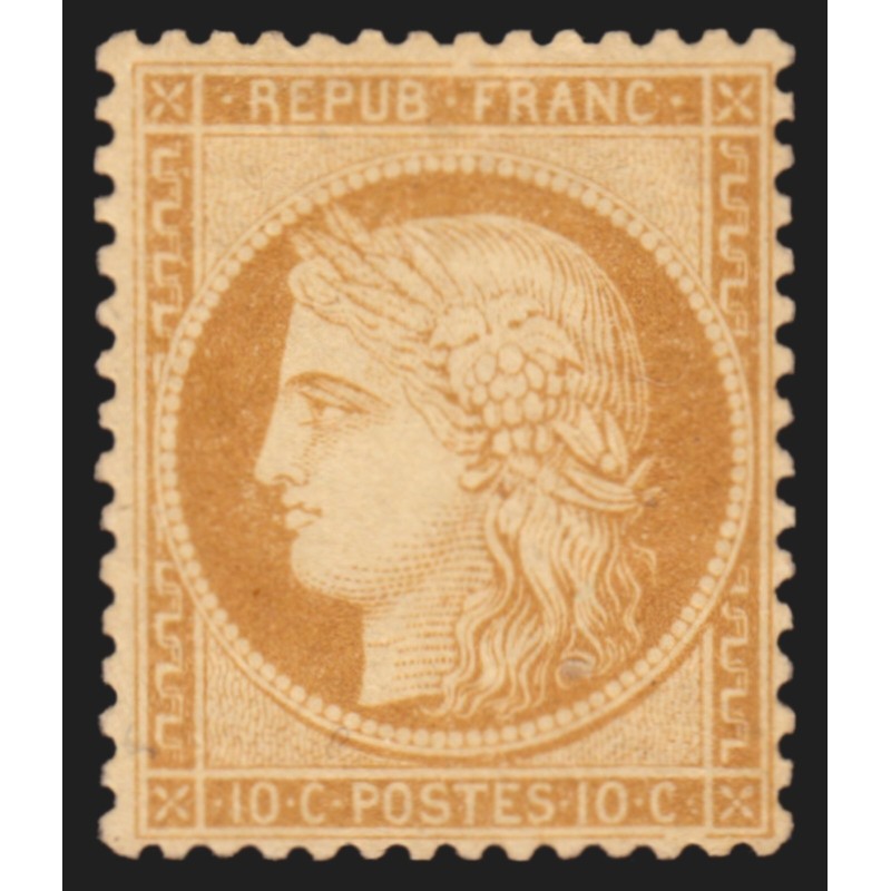 n°36, Cérès Siège de Paris, 10c bistre-jaune, neuf * légère ch. TB - CERTIFICAT