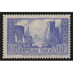 n°261b, Port de La Rochelle, 10fr outremer pâle, Type I, neuf * - TB