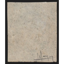 n°3b, Cérès 20c noir sur chamois, oblitéré grille - TB D'ASPECT