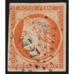 n°5, Cérès 40c orange, oblitéré PC 1727 Lille probable - TB D'ASPECT