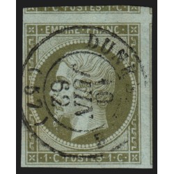 n°11, Napoléon non-dentelé, 1c olive, oblitéré càd Dunkerque - SUPERBE