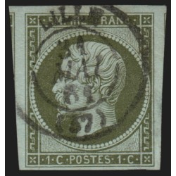 n°11, Napoléon non-dentelé, 1c olive, oblitéré càd Lille - TTB